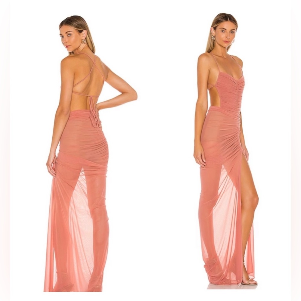 Michael Costello x Revolve Follie Gown in Mauve